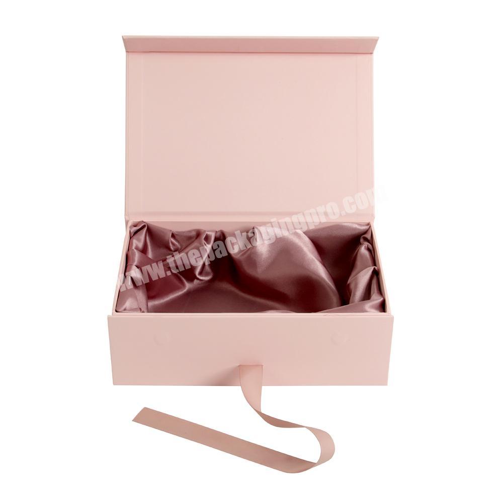 Luxury Jewellery Private Eco Friendly Label Eyelash Packaging Rigid Gift Box With Ribbon