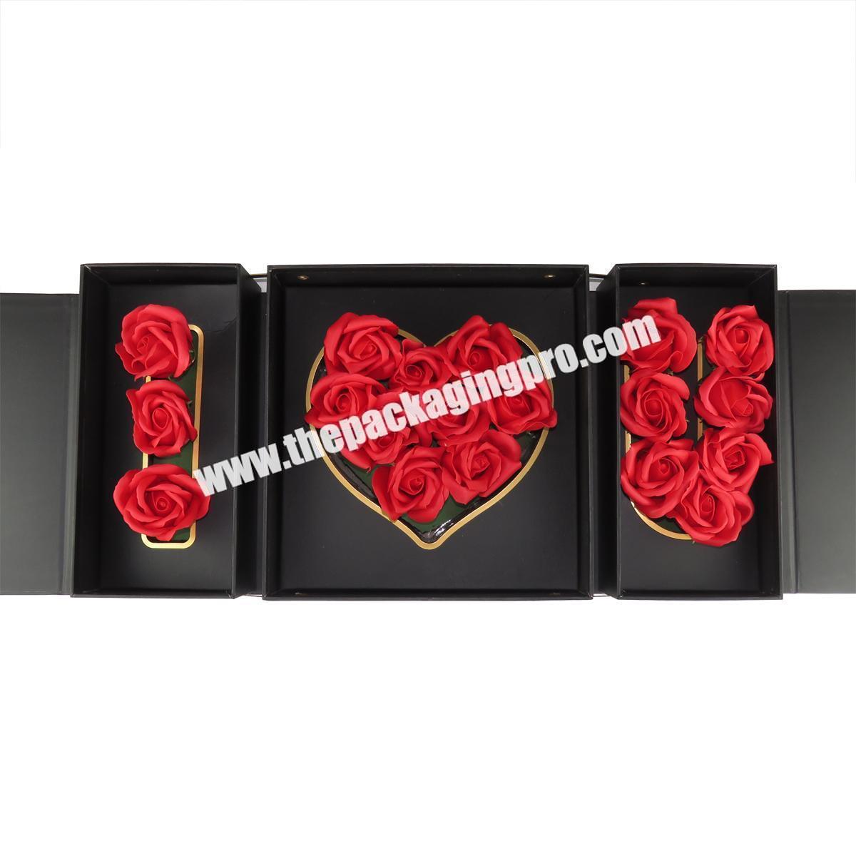 Shop Luxury Paper Custom Size Logo Gift Rose Packaging Hat Round Velvet Flower Box with Ribbon