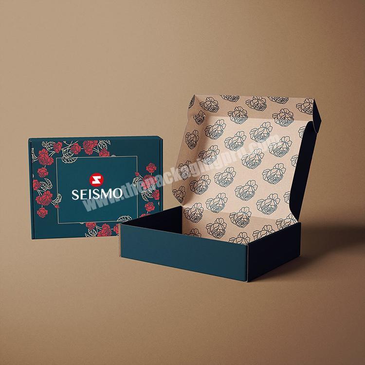 Custom Luxury paper gift box custom logo storage mailer cardboard black packaging box flat gift boxes