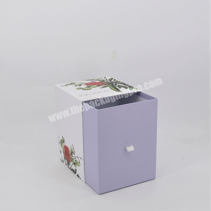 Luxury watch box drawer perfume paper gift packaging saffron design for container kraft slide drawers box