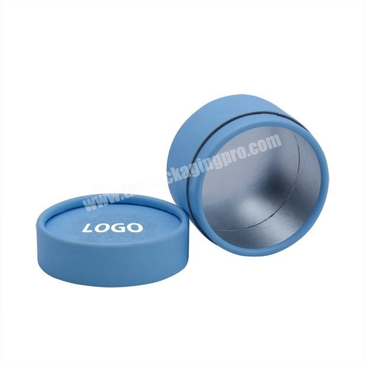 Custom Manufacture Wholesale Custom Logo Matte Foil inside Small Simple Cylinder Gift Paper Round Tube Box