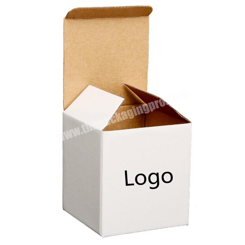 Manufacturer Recycled Candle Boxes Logo Customized White Paper Folding Shipping Packaging Corrugated Carton For Craft Cosmetic