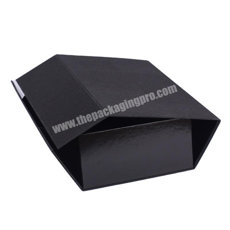 Matte black handmade magnetic cardboard box collapsible storage box