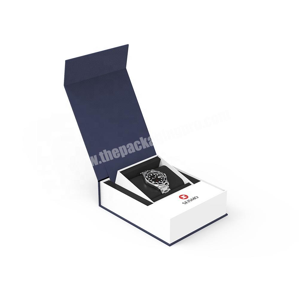 New Design Custom packaging magnetic closure cardboard paper watch gift box