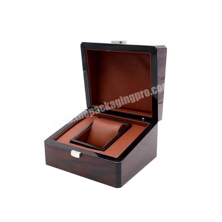 New Design Luxury Wooden Watch Packaging Box With Lock Custom Logo