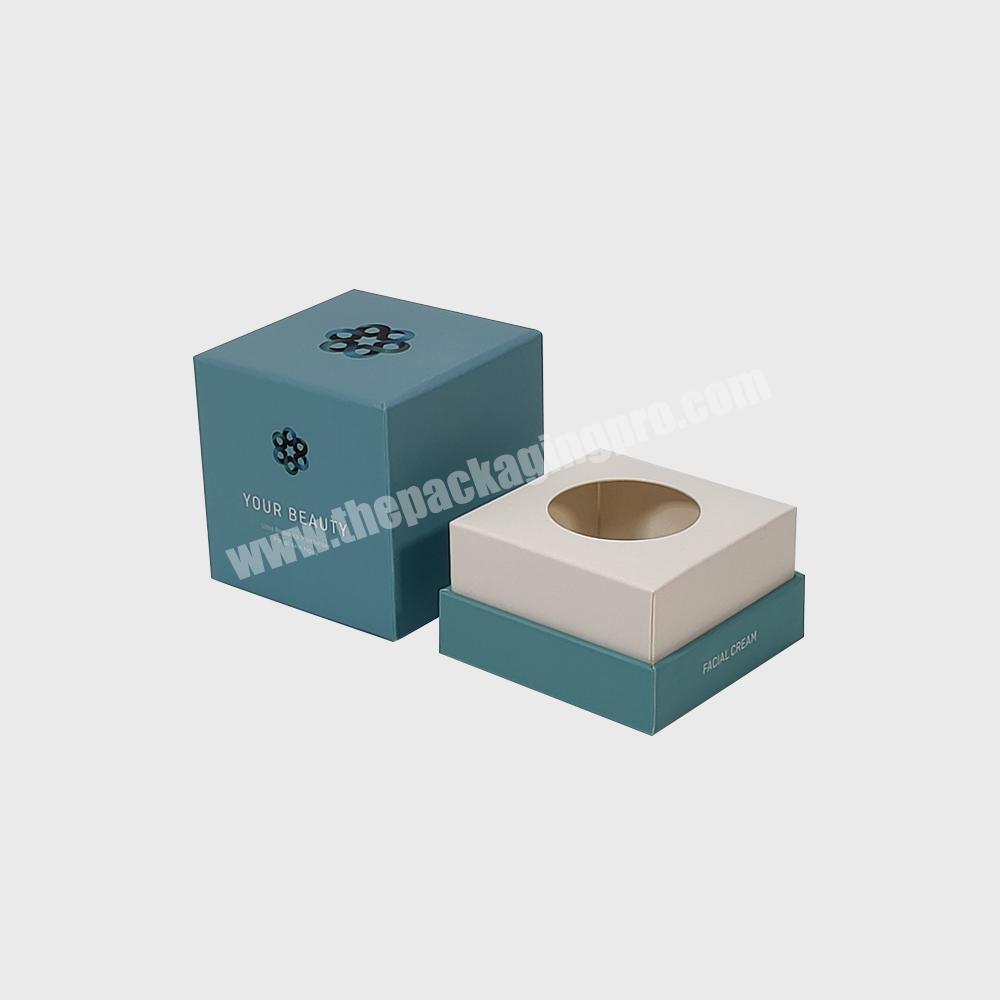New Type Design Custom Logo Made Rigid Cardboard Paper Base and Lid Skincase Packaging Empty Cosmetic Gift Set Small Box