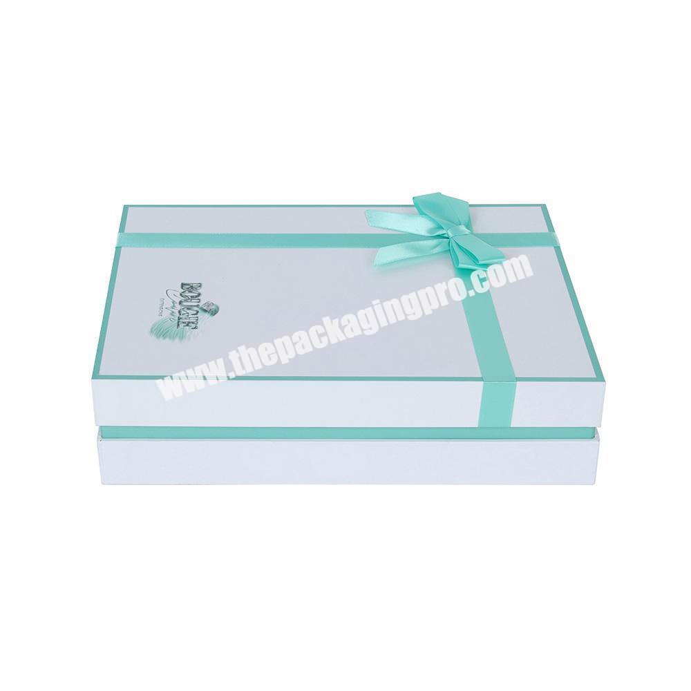 OEM Custom Gift Packaging Boxes With Satin Lining Wigs Boxes With Ribbon Clothing Packaging Boxes