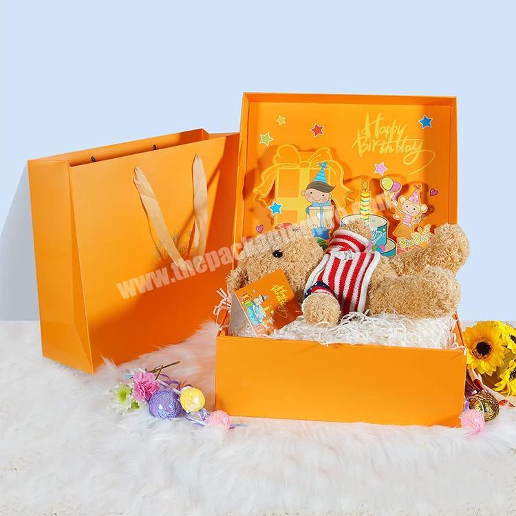 Factory Package Solution Gift Boxes with 3D pattern lid Square Design Paper Gift Box Packaging For Christmas