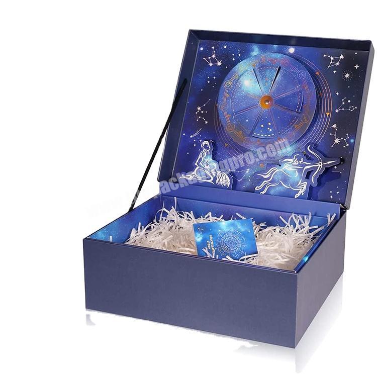 Supplier Package Solution Gift Boxes with 3D pattern lid Square Design Paper Gift Box Packaging For Christmas