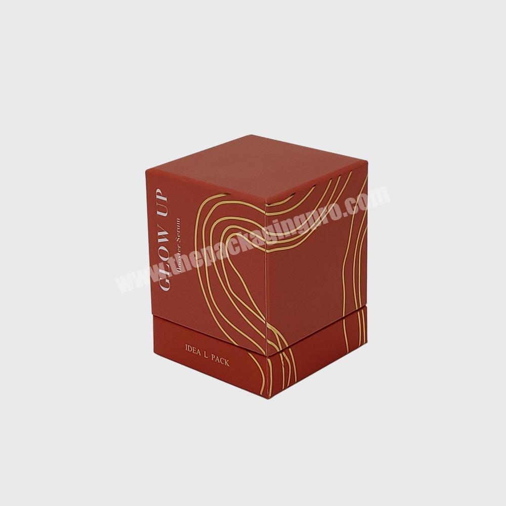 Personal Care Square Fancy Design Lid and Base Recycle Cardboard Paper Packaging Perfume Bottle Small Box for Packaging