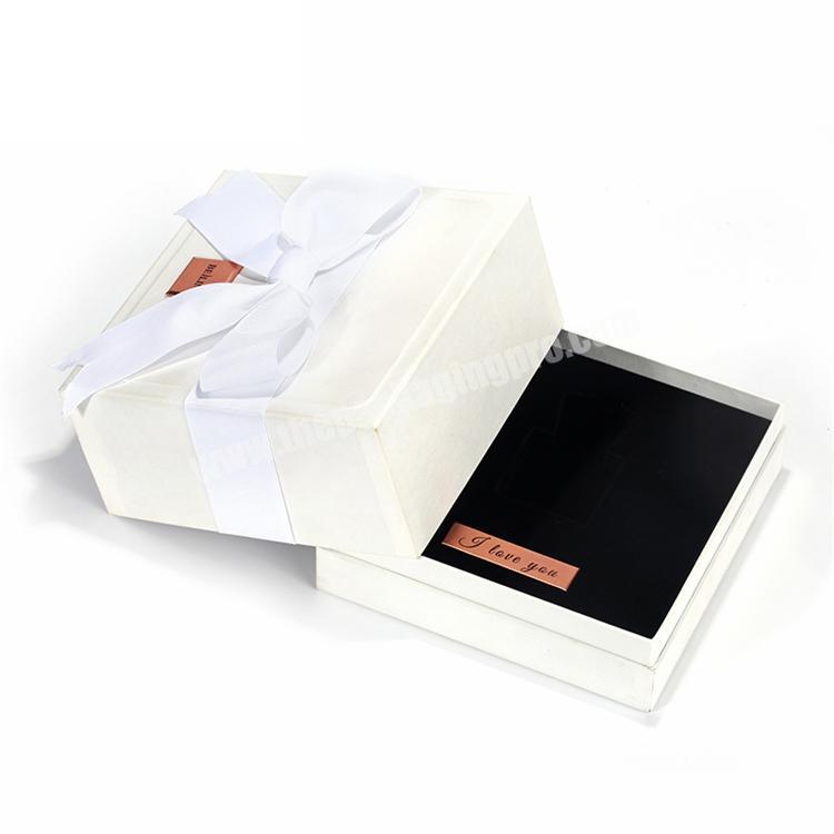 Custom Practical Hot Selling custom blanc parfum perfume Gift Box  With lid Ribbon