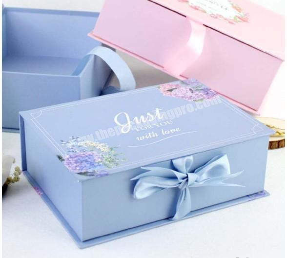 Professional High Quality Custom rectangular flip foldable simple packaging box for valentine's day birthday gift box