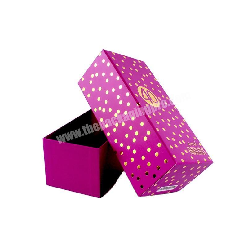 Promotional custom gift packaging box hot foil paper boxes