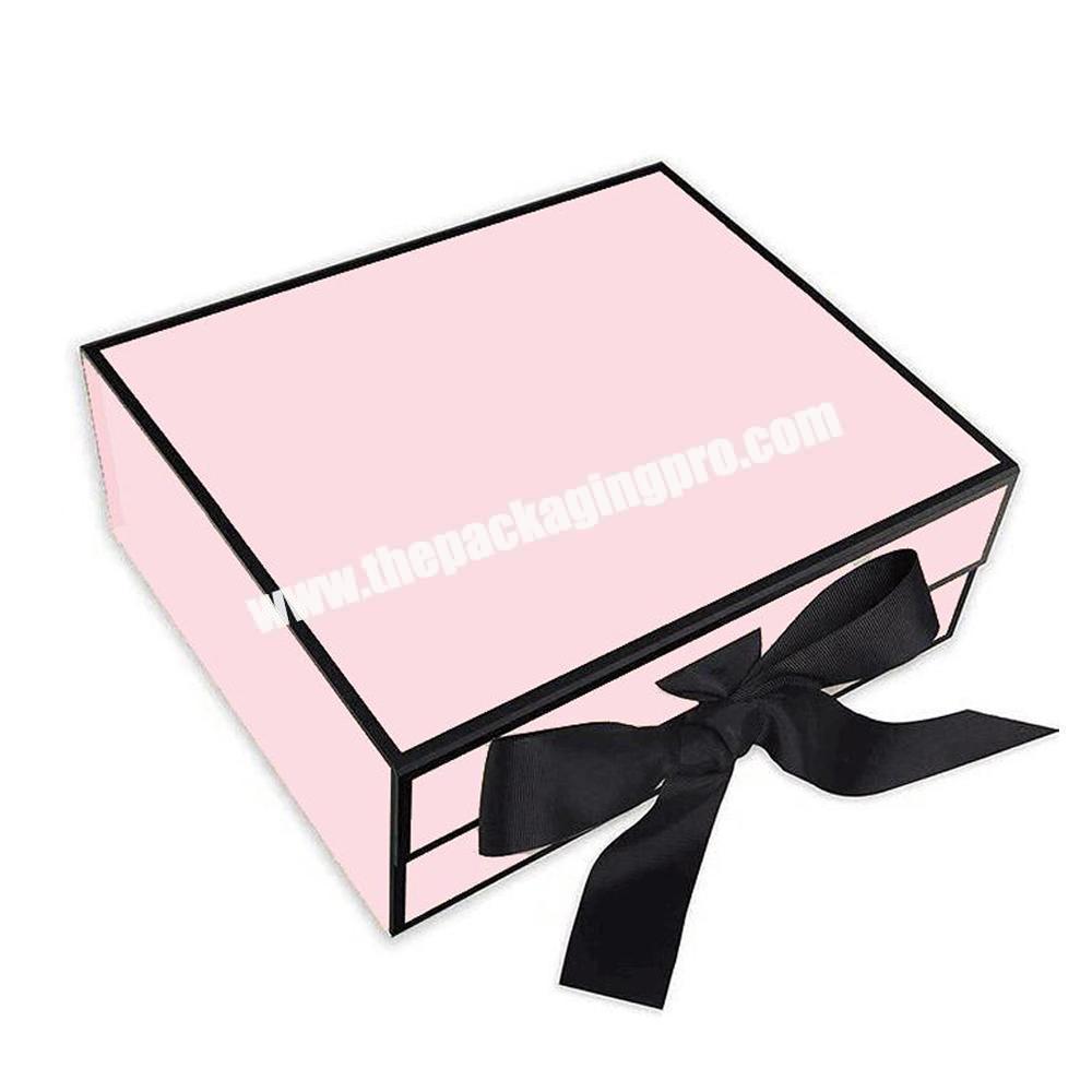 Rectangle hair extensions boxes clothing packaging paper boxes luxury wigs boxes with ribbon and magnet