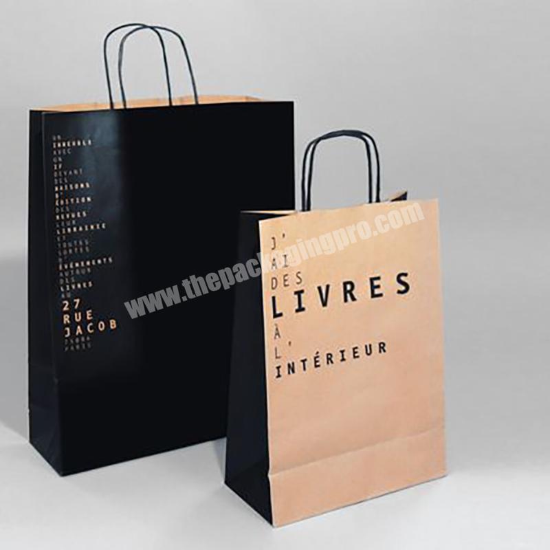 Recyclable Custom Shopping  Kraft Paper Bag With Your Own Logo