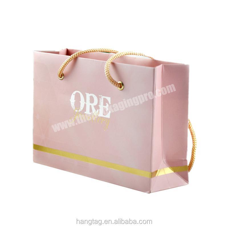 Recycle Stand Up Kraft Paper bag Shopping Paper Gift Bag with Handle