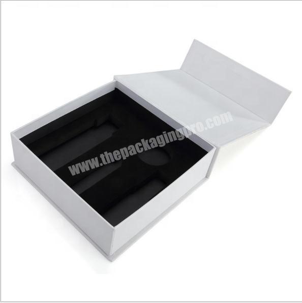 Top quality fancy luxury custom paper clothing cardboard box magnetic closure magnet foldable box magnetic black box with ribbon