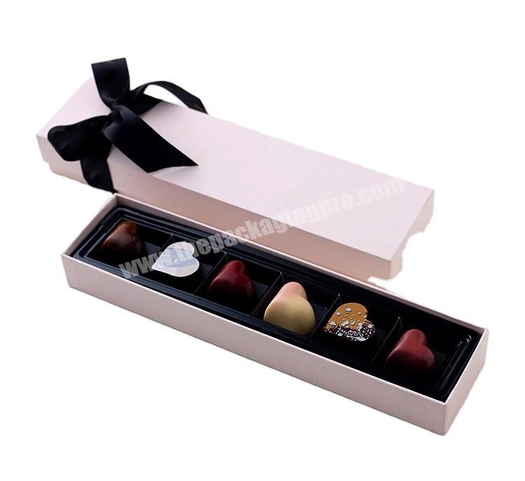 Wedding Favor Chocolate Ribbon Packaging Box With Tray