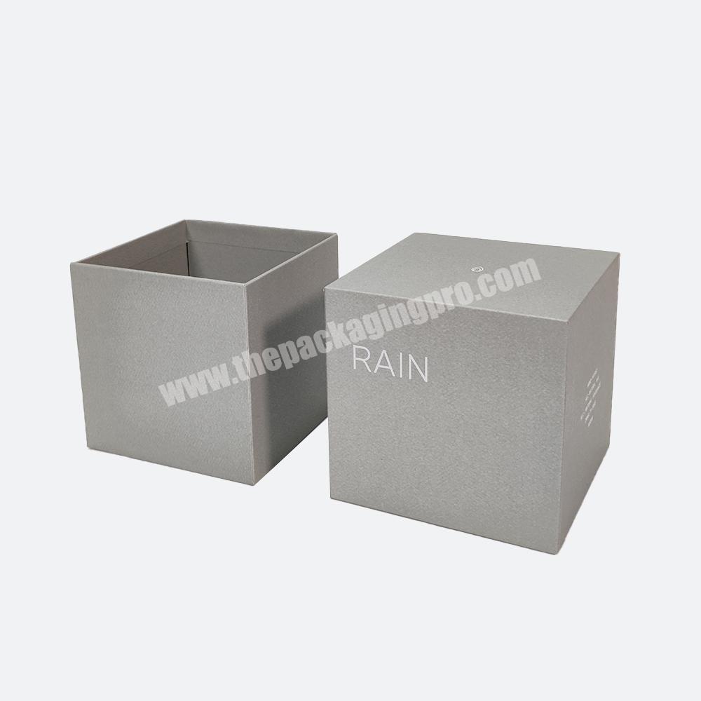 Wholesale Bespoke Logo 2 Pieces Lid And Base Empty Square Rigid Paper Cardboard Gift Box Packaging Custom Candle Box