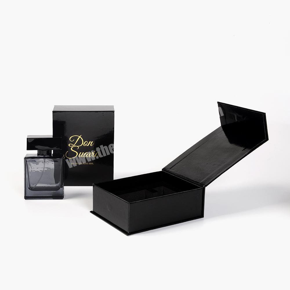 Wholesale Black Hard Cosmetic Packaging Rigid Custom Logo China Luxury Gift Perfume Bottle Magnetic Gift Box