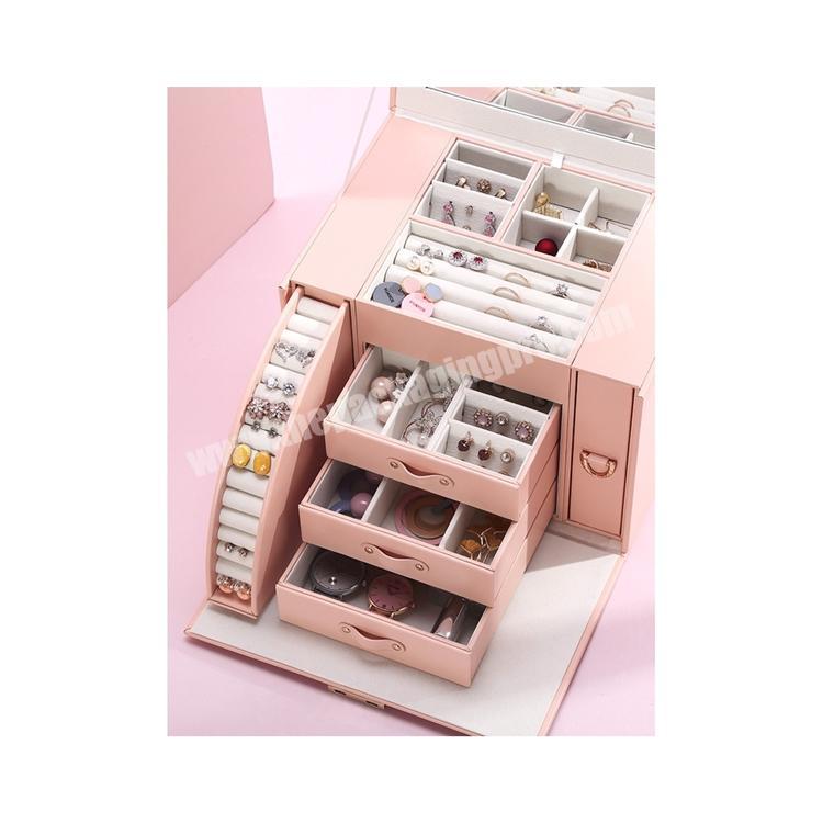 Wholesale Custom Double Stairs Stacker Style Jewelry Earrings Finishing Storage Box