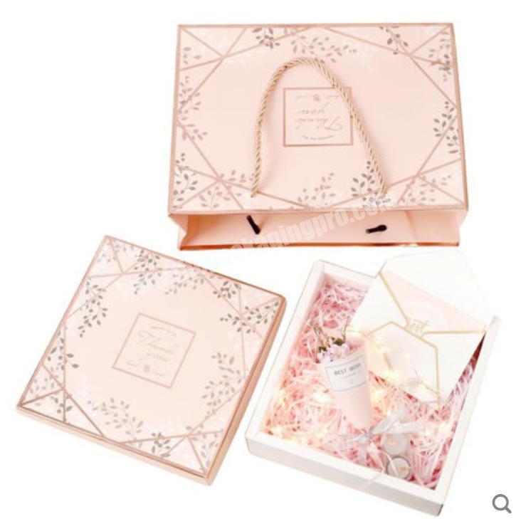 Wholesale Custom Gold Logo Fancy Paper Boxes Foldable Perfume Gift Boxes Birthday Lipstick Gifts Packaging