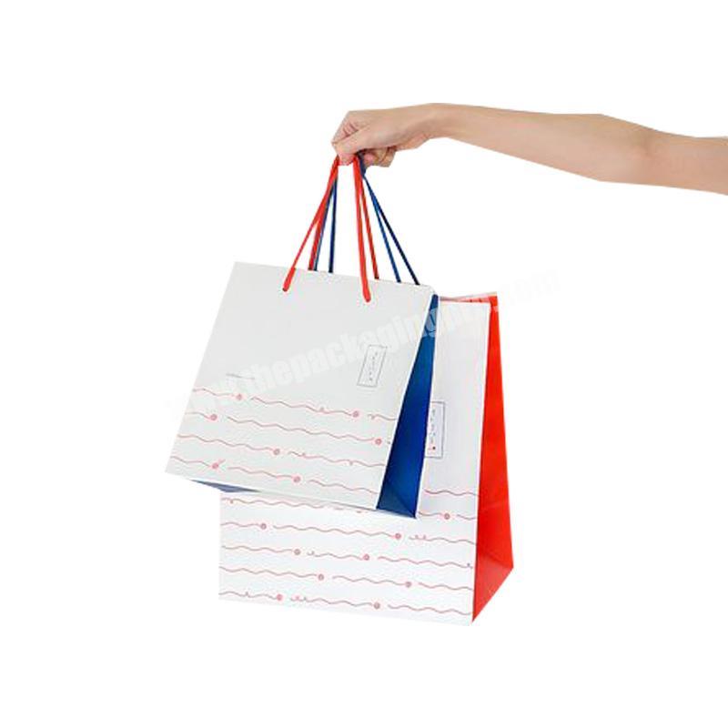 Wholesale Custom Logo Fancy OEM White Craft Shopping Paper Bag