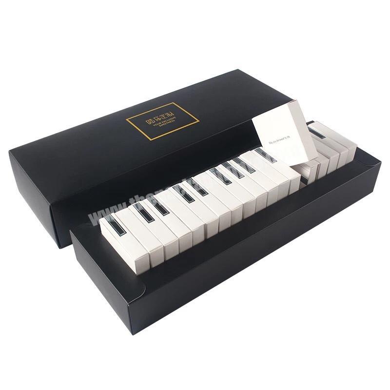 Wholesale Custom Printed Luxury Piano Shaped Chocolate Packing Box Bulk Rigid Paper Magnetic Gift Packaging Chocolate Bo