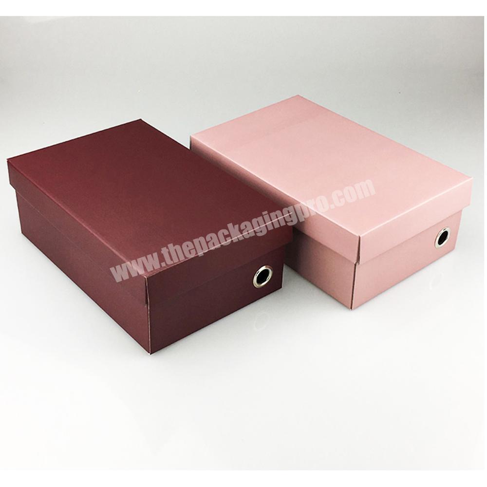 Wholesale Different Sizes Corrugated Paper Mounting Art Paper gift box Colorful Shoe Boxes