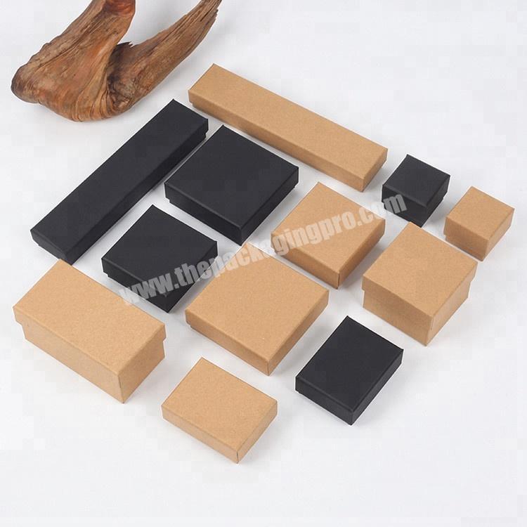 Wholesale Jewelry Matte Black Gift Boxes With Lids