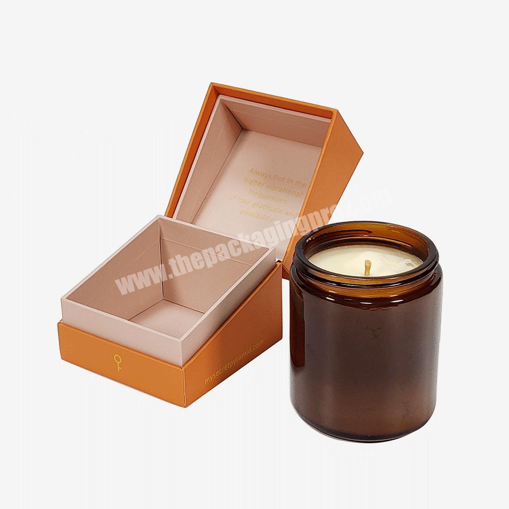 Wholesale Luxury Packaging Printing Gift Candle Jar Boxes Custom Logo Rigid Paper Candle Box