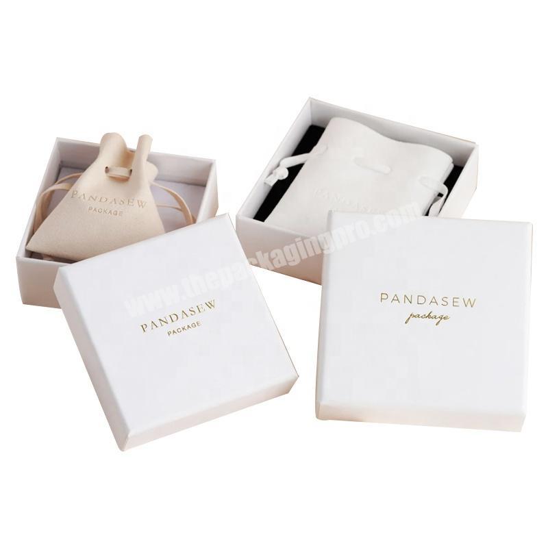 Wholesale black white luxury necklace Cardboard Box Custom Personalized Logo Small Jewelry Packaging Paper Box