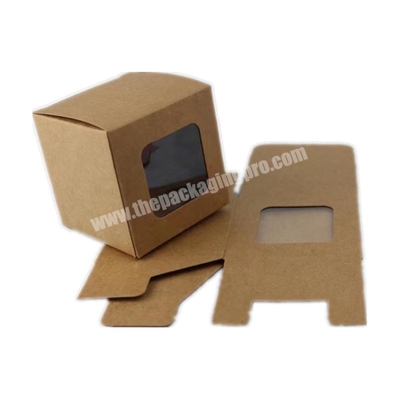 Wholesale cheap custom jar candle boxes plain clear window recyclable craft paper boxes packaging for candle