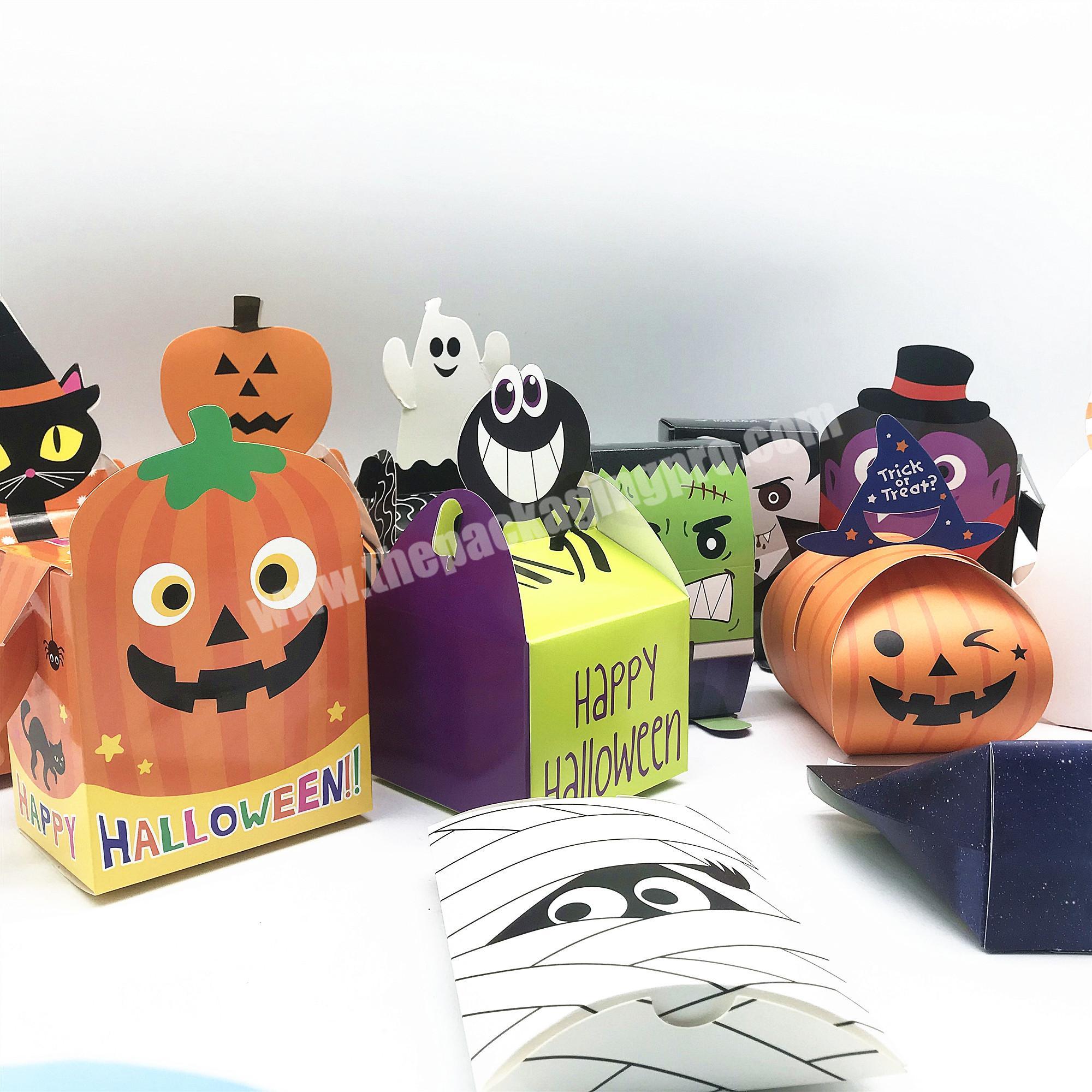 Wholesale children sweet bonbon chocolate gift paper packaging container halloween candy bags for kids
