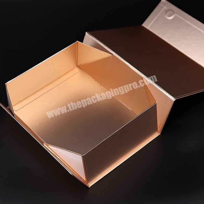 Manufacturer Wholesale custom logo printed display small luxury cardboard wedding  foldable gift box paper jewelry packaging box