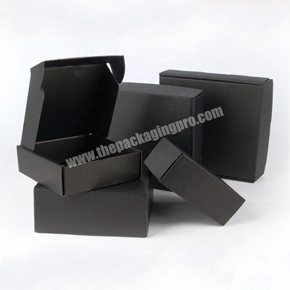 Wholesale Wholesale custom printed unique luxury black kraft corrugated mailing shipping boxes custom logo cardboard mailer box