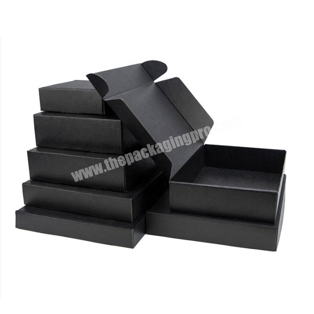 Factory Wholesale custom printed unique luxury black kraft corrugated mailing shipping boxes custom logo cardboard mailer box