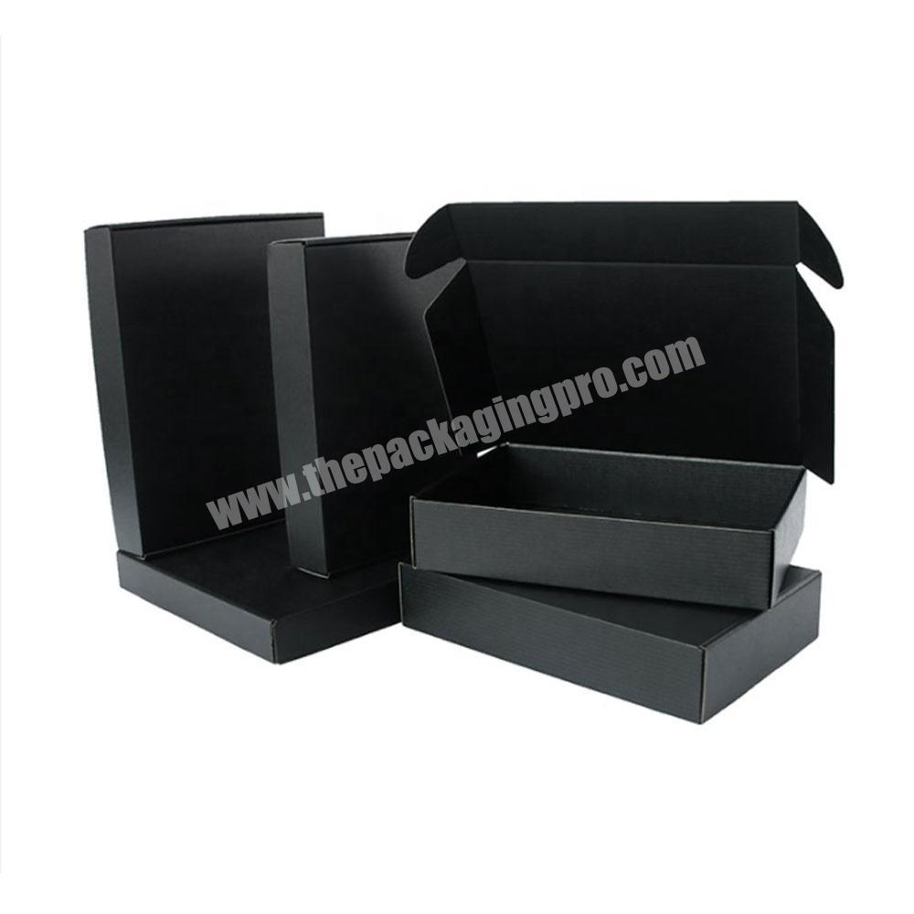 Shop Wholesale custom printed unique luxury black kraft corrugated mailing shipping boxes custom logo cardboard mailer box