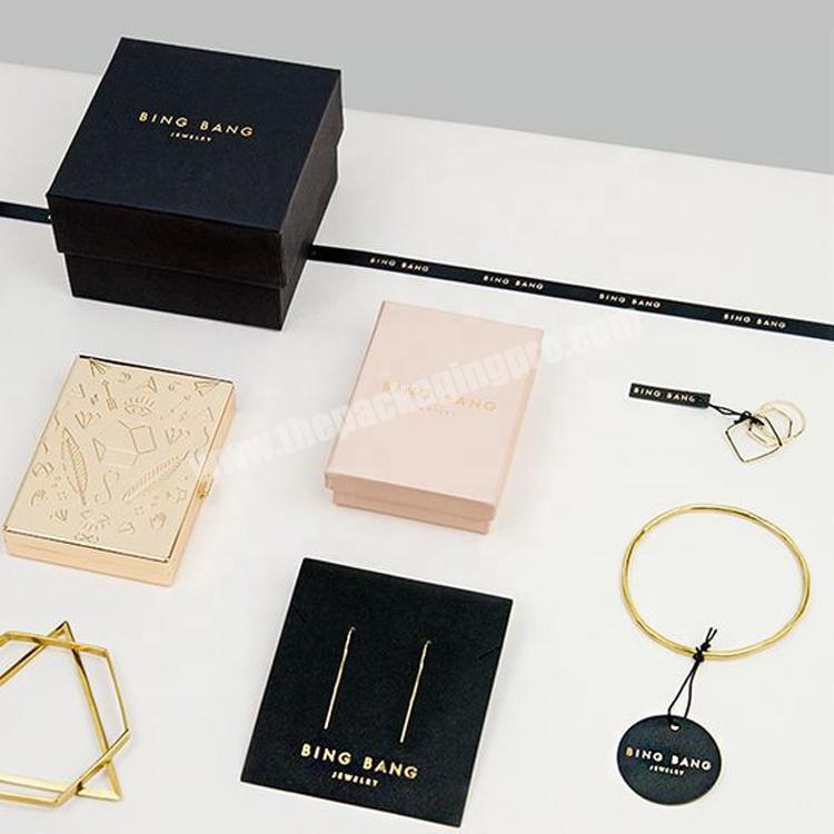 Wholesale embossing luxury hard black custom logo print gift packaging paper rigid box jewelry gift box hard cardboard gift box