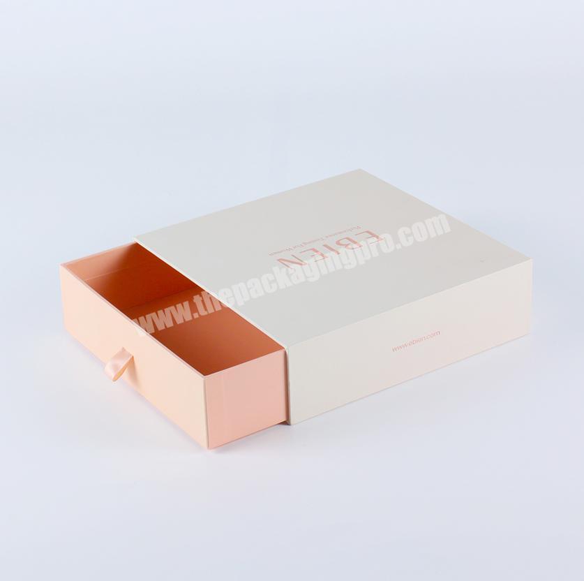 Wholesale holographic packaging box for jewelry lipstick luxury paper sliding drawer gift box custom logo