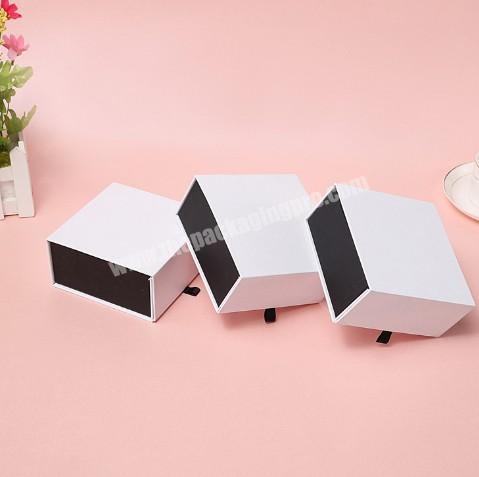 Wholesale luxury fancy eco friendly biodegradable logo printed retail jewelry packaging paper sliding custom drawer gift box
