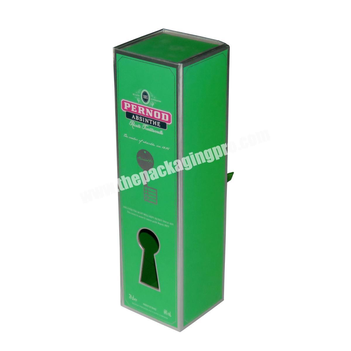 Custom Wholesale luxury rigid paper folding packaging wedding favors dress wine bottle gift box with ribbon