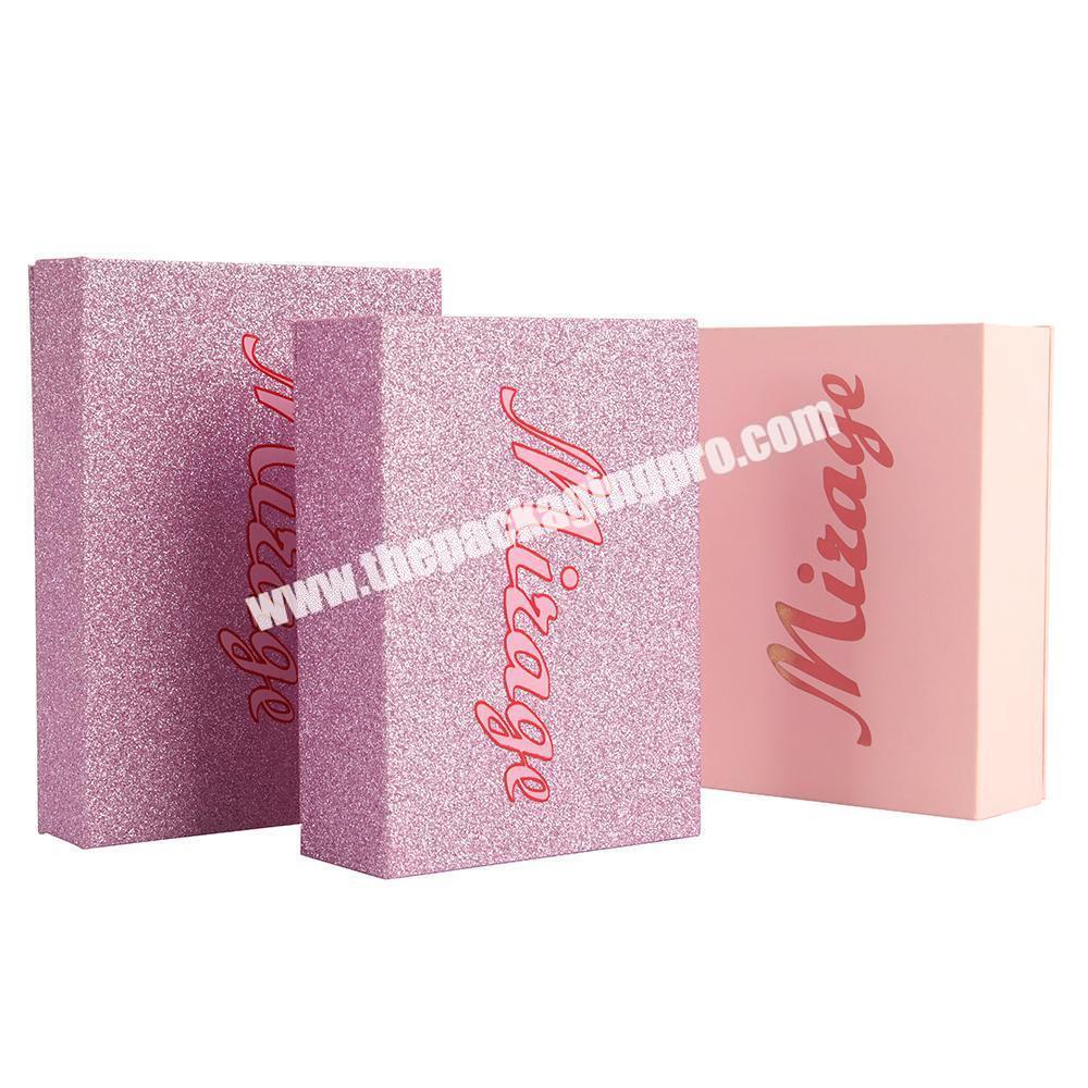 Wholesale new arrival fo simple elegant folding  custom logo luxury rigid magnetic beauty tool packaging paper gift with foam