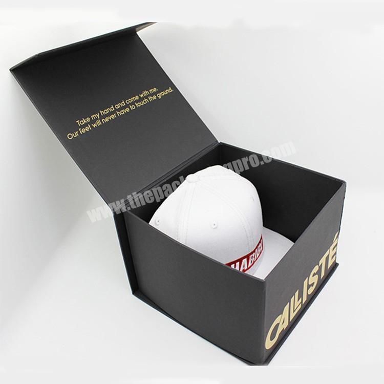 black creative cardboard baseball cap packaging