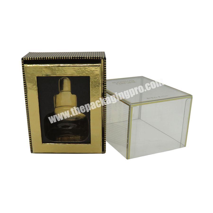 clear lid window custom luxury design gift cosmetic paper packaging cardboard box for perfume