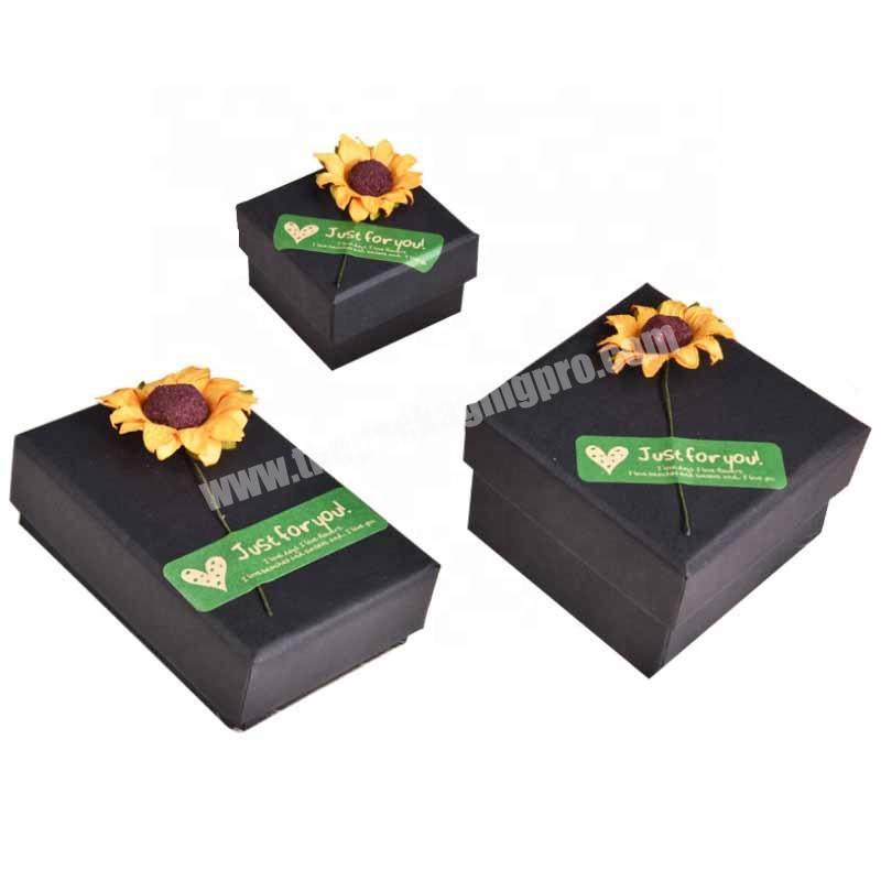 custom black and white jewelry big necklace storage box with pouch cheap earring bracelets jewellery packaging logo box
