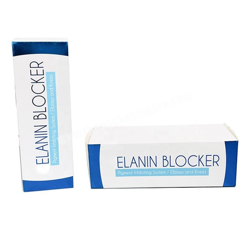custom blue luxury cardboard skincare essential oil gift packaging paper box for cosmetics lipsticks