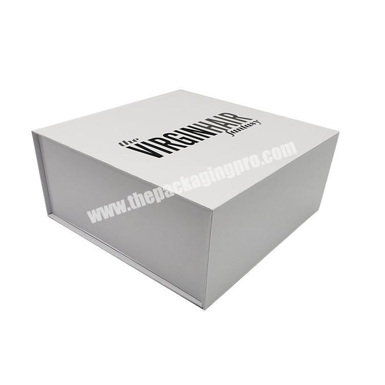 custom foldable boxes with ribbon for hair extensions