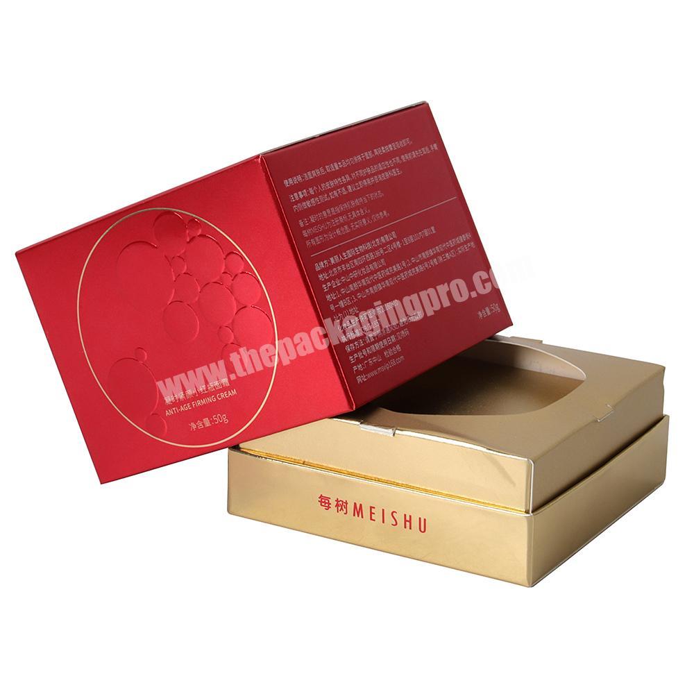 custom gold red cardboard luxury Foldable candle boxes packaging with paper tray to hold the candle jar