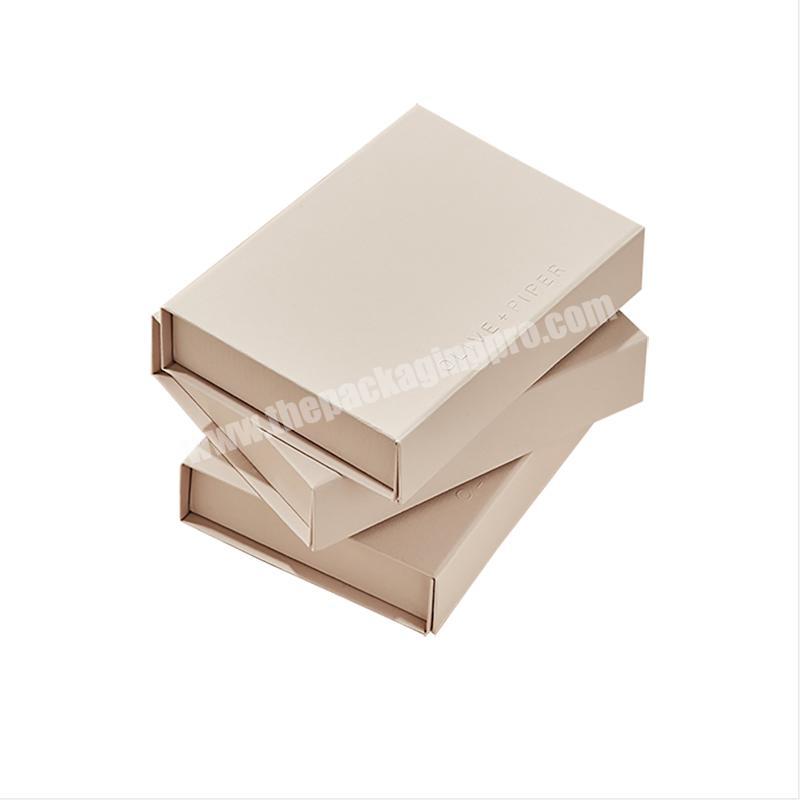 custom logo debossed folding magnetic biodegradable gift lash kraft carton card packaging box luxury cardboard paper box